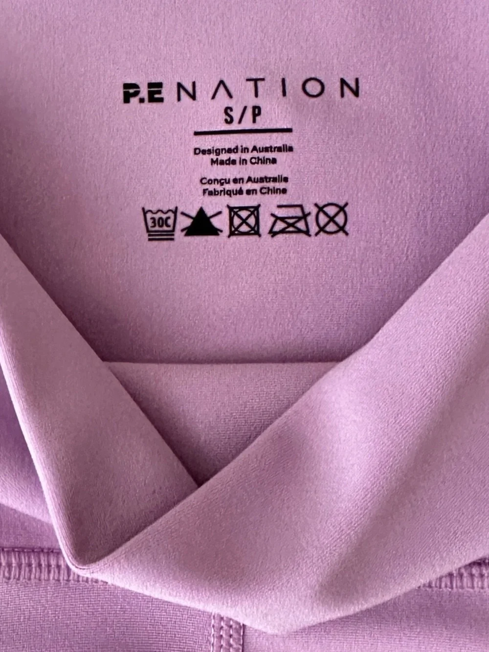 P.E Nation Lavender 5” Bike Shorts with Red Contrast Trim